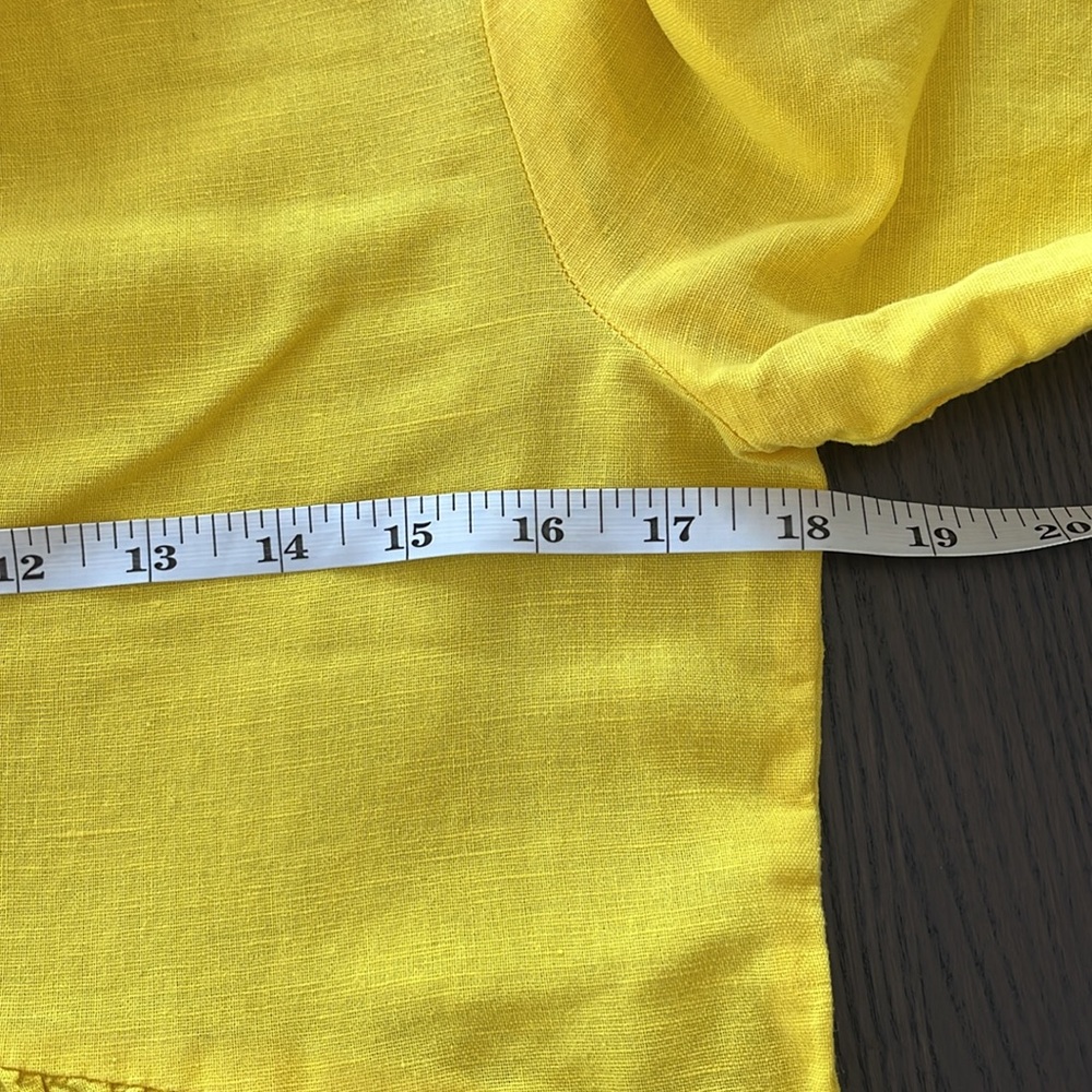 Zara Bright Yellow Ruffle Hem Babydoll Dress Size Medium - Picture 10 of 13
